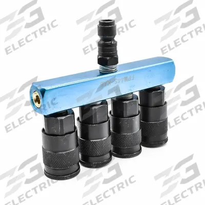 INTERSTATE PNEUMATICS Pipe Manifold Fitting: Inline, Rectangle, Aluminum, 1 Inlets - Air & Fluid Block Manifolds