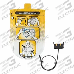 DEFIBTECH Adult Defibrillation Pad: 4 ft Cable Lg, DCF-A100RXEN (MPN DDP-100). Key specifications — Includes: (2) Adult Defibrillation Pads (Right and Left); Compatible with Grainger Part Number: 38N654; Brand: DEFIBTECH; Compatible with Manufacturer Model Number: DCF-A100RXEN; Product Type: Adult Defibrillation Pad; Sub-brand: Lifeline.
