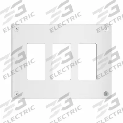 LEGRAND Wall Plate: Decorator-Rocker, 3 Gang, White - Tamper-Resistant Wall Plates