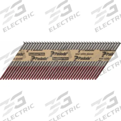 PASLODE Framing Nails,3" L,Plain: Framing Nails, Offset Round, Smooth, 3 in Overall Lg - Collated Framing Nails