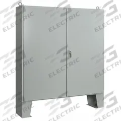 HOFFMAN Enclosure: Steel, 60 in x 60 in x 16 in, NEMA 12, Solid Cover, Hinged (MPN A606016LP). Key specifications — Brand: HOFFMAN; Closure Method: Keyed Handle; Knockouts: Not Included.