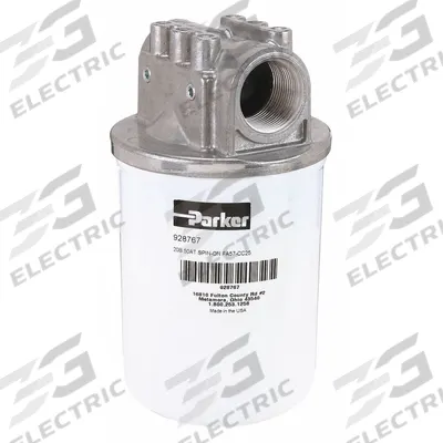 Parker Hydraulic Spin-on Filter: 50 gpm Max. Flow, 150 psi Max. Pressure - Single Head Return Line Hydraulic Filters