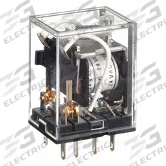 OMRON General Purpose Relay: Socket Mounted, 5 A Current Rating, 24V AC, DPDT, 8 Pins/Terminals (MPN MY2Z-AC24). Key specifications — Brand: OMRON; Base Type: Square; Mounting Style: Plug-In; Pin Shape: Flat; Electrical Connection: Quick-Connect; Manufacturer Part Number: MY2Z-AC24; Operating Current: 5 A at 24V DC (Resistive Load); Series: MY Series.