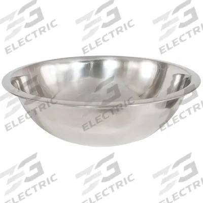 CRESTWARE Mixing Bowl: 20 qt Capacity, Stainless Steel, 18 7/8 in Outside Dia - Mixing Bowls
