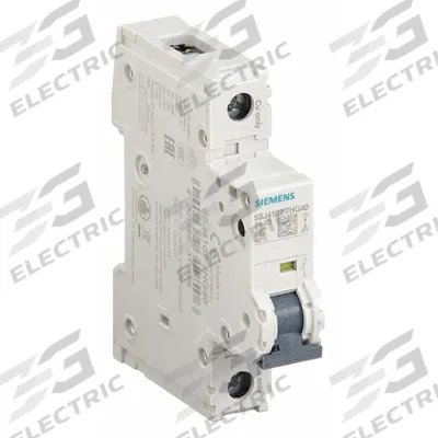 Siemens Miniature Circuit Breaker: 2 A Amps, 60V DC, 14kA at 240V AC, Screw Clamp - C-Curve, 1-Pole UL489 DIN Rail-Mount Miniature Circuit Breakers