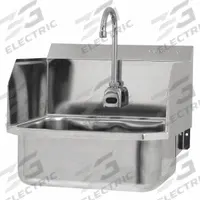 SANI-LAV Hands-Free Sink: 1 Stations, 7 in Bowl Dp, 17 in Bowl Lg, 14 in Bowl Wd, Faucet Included (MPN ESB2-507L-0.5). Key specifications — Includes Side Splash: Side Splash Included; Series: Stainless Steel Hand Wash Sink; Brand: SANI-LAV; Power Source: Battery Powered.