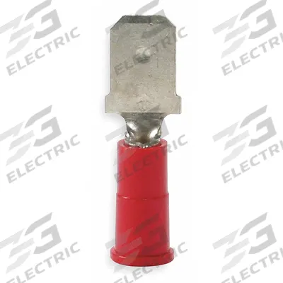 3M Wire Disconnect: Male Tab, Red, Vinyl, Partial Coverage - Partially Insulated Quick Disconnects