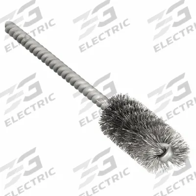APPROVED VENDOR Round Tube Brush: Single Stem, Stainless Steel, 3/8 in Dia - Blind Hole-Cleaning Brushes for Stainless Steel