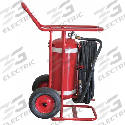 AMEREX Wheeled Fire Extinguisher: 65 lb Extinguisher Capacity, 4A:80B:C - Wheeled Class ABC Fire Extinguishers