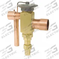 PARKER Thermostatic Expansion Valve: OE, Straight-Thru, For R-22 Refrigerant Type, Externally Adj (MPN OE-15-VX100). Key specifications — Brand: PARKER; For Refrigerant Type: R-22; Includes: Sensing Bulb Mounting Clamp; Strainer Type: Permanent; Superheat Adjustment: Externally Adjustable; Manufacturer Part Number: OE-15-VX100; Configuration: Straight-Thru.
