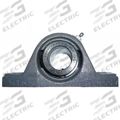 NTN Pillow Block Bearing: 1 15/16 in Bore, Cast Iron, Eccentric Collar, 2 3/16 in Shaft Ht (MPN UELPL-1.15/16M). Key specifications — Brand: NTN; Maximum Speed: 3,100 RPM; Mounting Bolt Size: 5/8 in; System of Measurement: Inch.