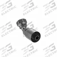 PARKER Hydraulic Crimp Fitting: Steel x Steel, 45° Elbow, -10 For Hose Dash Size, ORS x Crimp (MPN 1J777-10-10). Key specifications — Fitting Gender: Female x Genderless; Fitting Connection Type: ORS x Crimp; For Hose Dash Size: -10; Thread Size: 0.511"-27; Brand: PARKER.