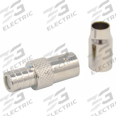 DOLPHIN COMPONENTS CORP Coaxial Connector: Female, Connector, Silver, Crimp-On (2 Piece), BNC - BNC Coaxial Connectors