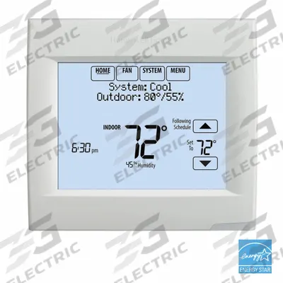 HONEYWELL HOME Low Voltage Thermostat: Heat and Cool, Auto, 7 Day, Horizontal, Rectangle - Wireless Thermostats