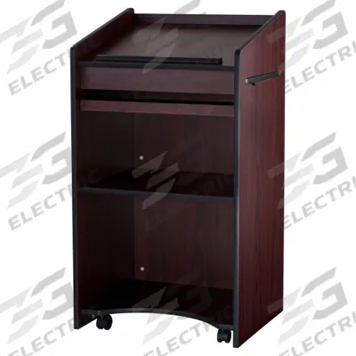 OKLAHOMA SOUND Lectern: Mahogany, Laminate, 46 in Overall Ht, 25 in Overall Wd - Lecterns