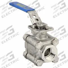 APPROVED VENDOR Manual Two-Way Ball Valve: 1 in, CF8M Stainless Steel, Straight Valve Body, PTFE (MPN G-S3P2K-100). Key specifications — Brand: APPROVED VENDOR; Handle: Locking Lever.