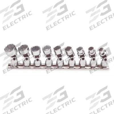 PROTO Socket Set: 1/4 in Drive, 9 Piece, 12-Point, SAE - SAE & Metric Socket Sets