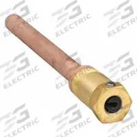 JOHNSON CONTROLS Immersion Well: Direct Mount with Setscrew, Brass, Copper, 0.43 in Inside Dia (MPN WEL14A-602R). Key specifications — Maximum Insertion/Bulb Length: 4-15/16 in, 4-15/16 in; Shank Material: Copper; Connection Material: Brass; Thermowell Type: Direct Mount with Setscrew; Brand: JOHNSON CONTROLS.