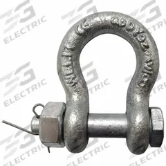 APPROVED VENDOR Anchor Shackle: Anchor Shackle, 2,000 lb Working Load Limit, Carbon Steel, Silver (MPN 55AX92). Key specifications — Body Color: Silver; Brand: APPROVED VENDOR.