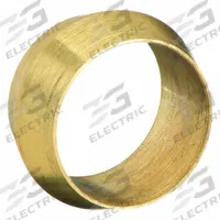 PARKER Compression Fitting Sleeve: 1/2 in OD Fitting Size, Compression, Brass, 10 PK (MPN 60C-8). Key specifications — Brand: PARKER.