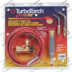 TURBOTORCH Torch Kit: Swirl Flame, CGA-200, External Lighter, Extreme Series, Torch Kit (MPN 0386-0339). Key specifications — Kit Series: Extreme; Compatible Fuel Cylinder Size: MC; Included Acetylene Regulator CGA Number: CGA-200; Included Tip Manufacturer Part Number: A-3; Connection Type: Quick Connect; Manufacturer Part Number: 0386-0339; Brand: TURBOTORCH; Item: Torch Kit.