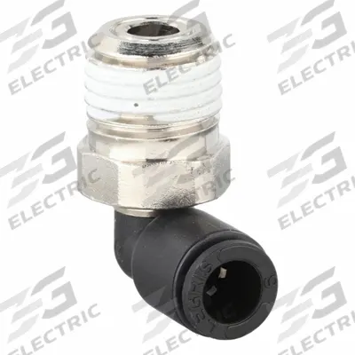 LEGRIS Push-Fit Elbow Fitting: 6 mm OD x 1/4 in Pipe Size, Push-to-Connect x MNPT - Nylon & Nickel-Plated Brass Tube Fittings
