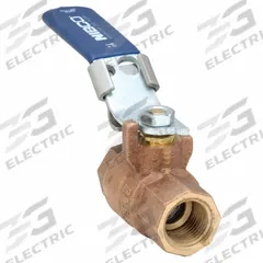 NIBCO Manual Two-Way Ball Valve: 1/2 in, Bronze, Straight, FNPT x FNPT, 600 psi Max. Pressure (CWP) (MPN T58570LL 1/2). Key specifications — Brand: NIBCO; Handle: Locking Lever.