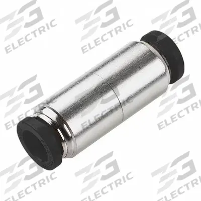 PARKER Push-Fit Union Fitting: 4 mm OD x 4 mm OD Size, Push-to-Connect x Push-to-Connect - Nickel-Plated Brass Tube Fittings