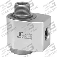 MOSMATIC Rotary Union: Elbow, Nickel-Plated C38500 Brass, 1 Passages, 3/8 in Threaded Rotating Shaft (MPN 40.032). Key specifications — Maximum Speed: 30 RPM; Brand: MOSMATIC.