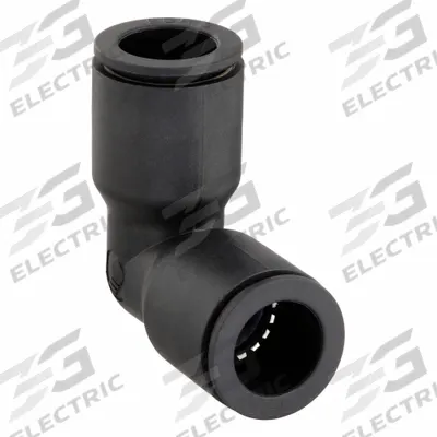 LEGRIS Push-Fit Elbow Fitting: 12 mm OD x 12 mm OD Size, Push-to-Connect x Push-to-Connect - Nylon & Nickel-Plated Brass Tube Fittings