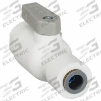PARKER Manual Two-Way Ball Valve: 1/2 in, Polypropylene, Straight, Push x Push, One-Piece, Lever (MPN LFPP8MVUC8M). Key specifications — Brand: PARKER; Handle: Lever.