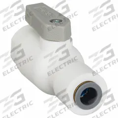 PARKER Manual Two-Way Ball Valve: 1/2 in, Polypropylene, Straight, Push x Push, One-Piece, Lever (MPN LFPP8MVUC8M). Key specifications — Brand: PARKER; Handle: Lever.