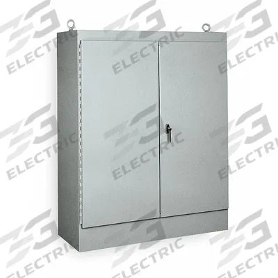 WIEGMANN Enclosure: Steel, 60 in x 48 in x 18 in, NEMA 12, Solid Cover - Steel Dust-Tight Enclosures