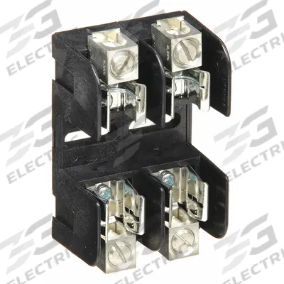 MERSEN Fuse Block: Open Block Design, 2 Pole, 250 V AC, Box Lug - Fuse Blocks for UL Class RK1 & RK5 Fuses