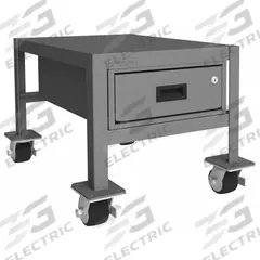 DURHAM MFG Work Table: Fixed Ht, Steel, 24 in x 18 in, 2,000 lb Overall Load Capacity (MPN MTDM182418-2K195). Key specifications — Unit Type: Not Expandable or Modular; Assembly: Fully Assembled; Wheel Material: Phenolic; Frame Material Finish: Powder Coated; Drawer Depth: 19-1/4 in; Drawer Height: 4-15/16 in; Mobility: Casters; Drawer Width: 13-5/16 in.