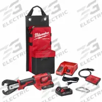 MILWAUKEE Cordless Crimping Tool Kit: 18 V, Die Head, 600 kcmil Max Copper, For Kearney Dies, Inline (MPN 2678-22K). Key specifications — attr532196: Yes; attr557685: 8 AWG; attr557684: 8 AWG; attr557683: 600 kcmil; attr557682: 350 kcmil; attr532165: M18; attr533563: Milwaukee; attr532179: Charger.