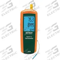 EXTECH Thermocouple Thermometer: For Type J/Type K Thermocouple Type, -346°F to 2,501°F (MPN TM100-NIST). Key specifications — Testing Functions: Min/Max Temperature; Accuracy: ±0.15 % + 1 °C; Brand: EXTECH.