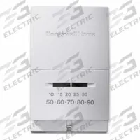 HONEYWELL HOME Low Voltage Thermostat: Heat Only, R/W, No Fan Setting, On, On/No Fan Setting (MPN T822K1018). Key specifications — Application: Heat Only; Key Features: Vented Cover; Voltage: 20 to 30V AC; Terminal Designations: W; System Settings: On; Temperature Control Range: 45° to 95°F; Shape: Rectangle; Brand: HONEYWELL HOME.