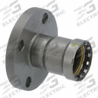 VIEGA MEGAPRESS Crimp Adapter Fitting: 1 1/2 in Pipe Size, Press-fit x Flange, Carbon Steel, HNBR (MPN 25781). Key specifications — attr1347260: VIEGA MEGAPRESS.