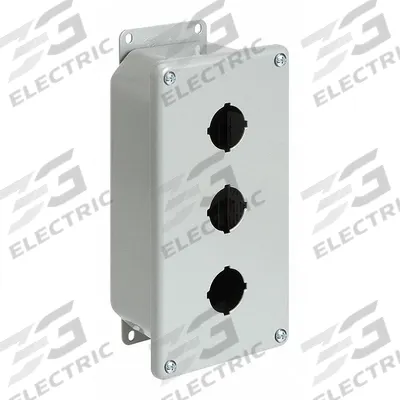 HOFFMAN Push Button Enclosure: 22mm, 4 Holes, Carbon Steel - Enclosures for 22mm Operators