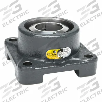 MOLINE BEARING 4 Bolt Flange Bearing: Spherical Roller, 1 3/4 in Bore, Cast Iron - Flange-Mount Spherical Roller Bearings