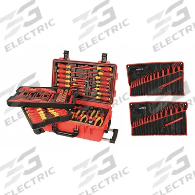 WIHA Master Tool Set: Insulated, 111 Total Pcs - Tool Sets with Rolling Tool Case