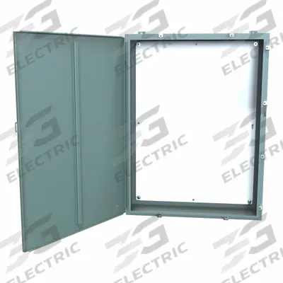 HAMMOND Electrical Enclosure: Steel, 48 in x 36 in x 10 in, NEMA 12/13/3R/4, w/Panel - Steel Washdown Enclosures