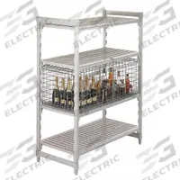 CAMBRO Security Cage: Universal, 24 in Ht, 21 in Dp, 30 in Lg, Silver, 0 Rails (MPN EACSSC244818000). Key specifications — Color: Silver; Product Type: Security Cage; Series: Universal; Brand: CAMBRO.