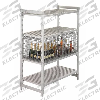 CAMBRO Security Cage: Universal, 24 in Ht, 21 in Dp, 30 in Lg, Silver - Shelving Accessories