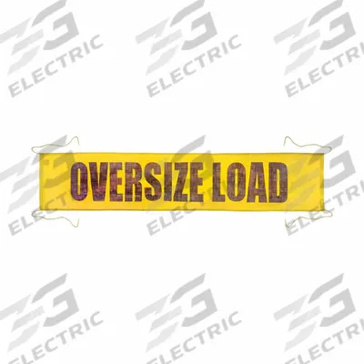 JJ KELLER Vehicle Banner: Vehicle Banner, Ropes, Oversize Load - Traffic Flags
