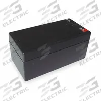 APPROVED VENDOR Sealed Lead Acid Battery: 12V DC, 3.3 Ah Capacity, 2.44 in Ht, 5.28 in Wd, 2.6 in Dp (MPN 2UKH8). Key specifications — Terminal Connection: 0.187 in Faston; Battery Cycle Type: Dual Purpose; Brand: APPROVED VENDOR; Housing Material: Flame Retardant ABS.