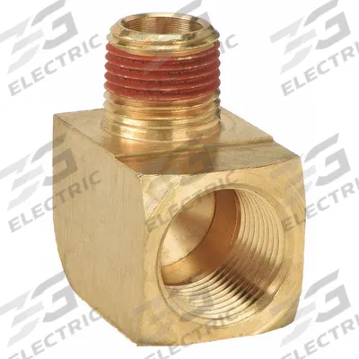 PARKER Metal Pipe Elbow: 90° Elbow, 1/4 in x 1/8 in - Threaded High-Pressure Pipe Fittings with Sealant