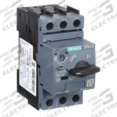 SIEMENS Manual Motor Starter: Non-Reversing, 3 Poles, 10 A, Thermal Protection, Selector Switch (MPN 3RV20111JA10). Key specifications — Maximum Voltage Rating: 690V AC; Brand: SIEMENS; Thermal Units Required: None (Starter Includes Integrated Thermal Units); Frame Size (Width): S00.