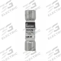 BUSSMANN Fuse: KLM Series, Midget, Fast-Acting, 20 A, 600 V AC, 600 V DC, 13/32 in x 1 1/2 in (MPN KLM-20). Key specifications — attr1287209: KLM; attr211192: BUSSMANN.